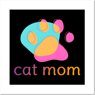 cat mom Posters and Art